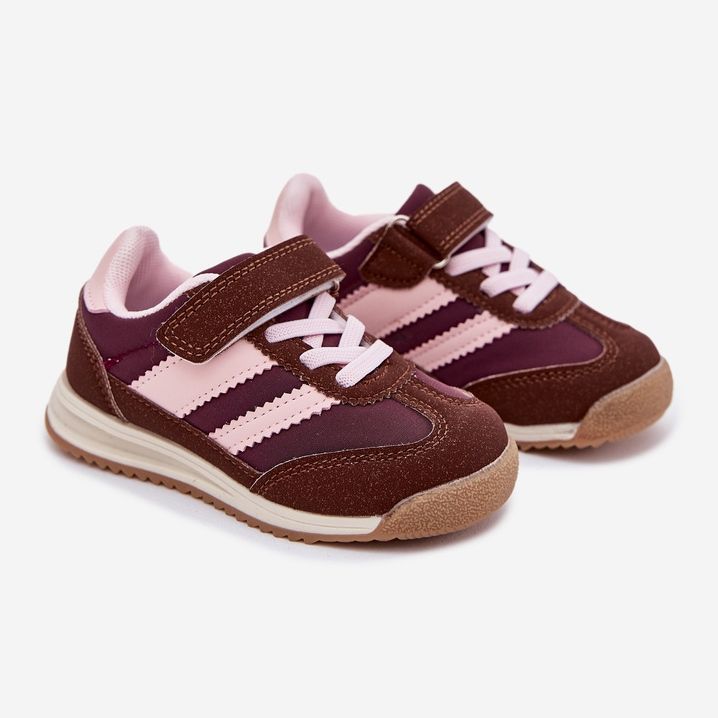 Zapatillas deportivas de zapatillas para velcro para velcro marrón 1