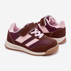 Zapatillas deportivas de zapatillas para velcro para velcro marrón 3
