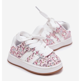 Zapatos deportivos para niñas con un motivo de unicornio rosa rosado 3