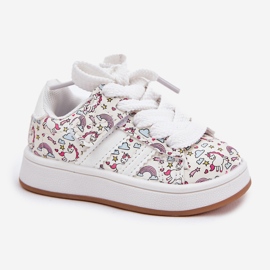 Zapatos deportivos para niñas con un motivo de unicornio blanco 5