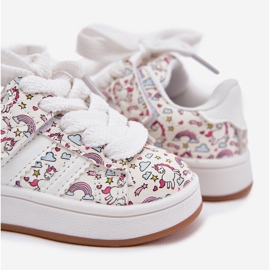 Zapatos deportivos para niñas con un motivo de unicornio blanco 3