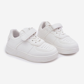 Zapatos deportivos para niños con cuero ecológico blanco 1 Zapatos deportivos para niños con cuero ecológico blanco 1