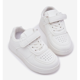 Zapatos deportivos para niños con cuero ecológico blanco 2 Zapatos deportivos para niños con cuero ecológico blanco 2
