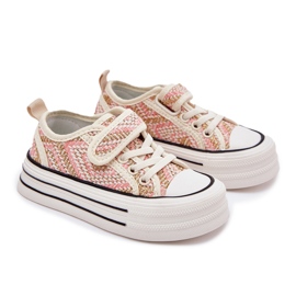 Zapatillas de zapatillas de velcro rosa chicas rosado 6