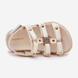 Sandalias de niñas con detalle dorado BEIGE 2