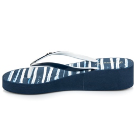 Mckeylor Chanclas cuña rayas azul 3