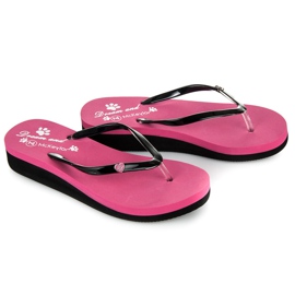 Mckeylor Zapatillas cuña rosas 1