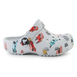 Crocs Classic Race Car Graphic 210992-1nn Flip Flip Flip blanco 10