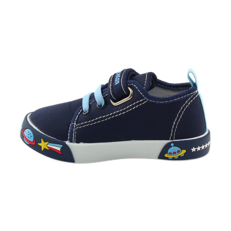 American Club Zapatillas deportivas americanas con plantilla de piel azul marino azul blanco 2