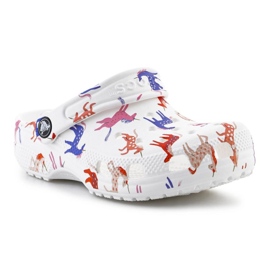 Crocs clásico de impresión de personaje 209695-9cd flip-flops blanco 4