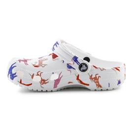Crocs clásico de impresión de personaje 209695-9cd flip-flops blanco 7