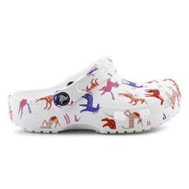 Crocs clásico de impresión de personaje 209695-9cd flip-flops blanco 9