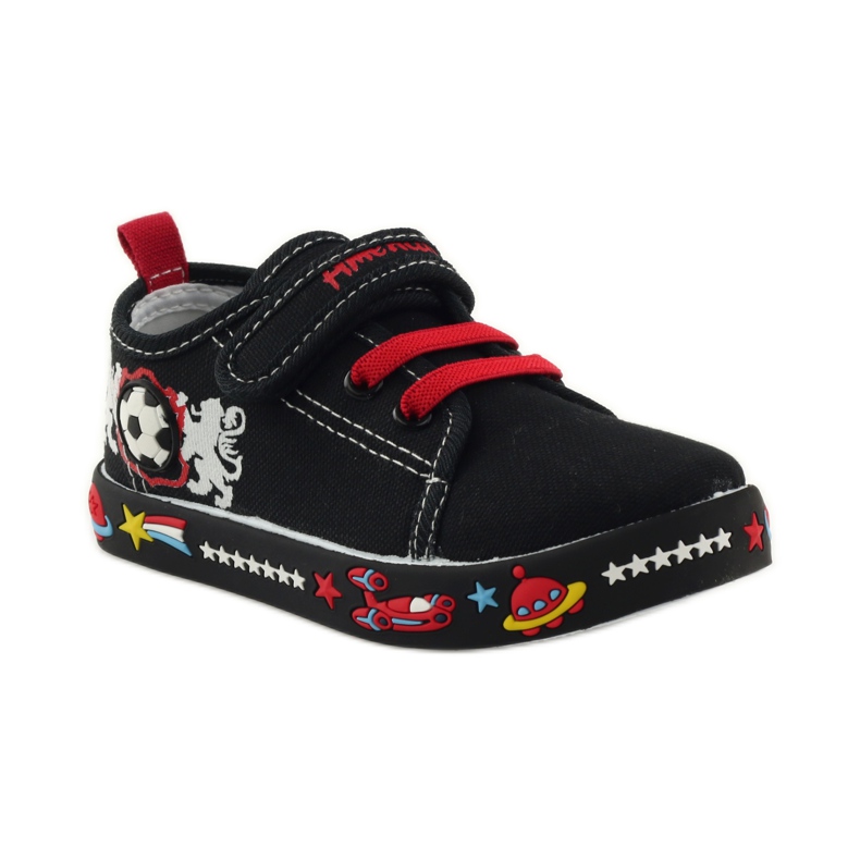 American Club Zapatillas deportivas americanas con plantilla de piel rojo negro blanco 1