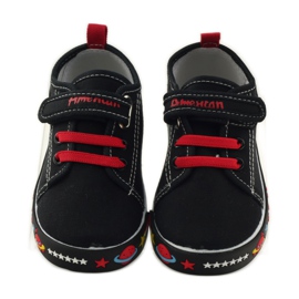American Club Zapatillas deportivas americanas con plantilla de piel rojo negro blanco 4