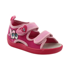 American Club Sandalias con plantilla americana de piel rosado 1