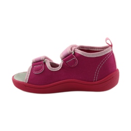 American Club Sandalias con plantilla americana de piel rosado 2