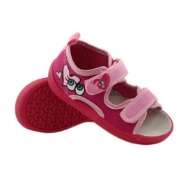 American Club Sandalias con plantilla americana de piel rosado 3
