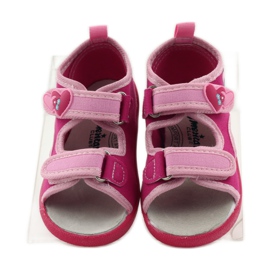 American Club Sandalias con plantilla americana de piel rosado 4