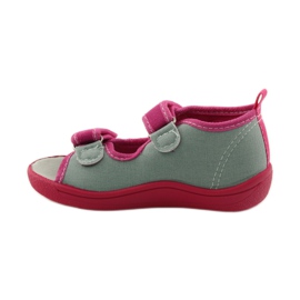 American Club Sandalias con plantilla americana de piel rosa gris 2