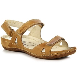 Cómodas sandalias de piel en beige W Helios 205 14