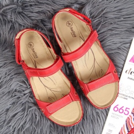 Sandalias piel velcro rojo W Helios 205 15