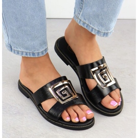 Pantuflas negras con adorno W Filippo negro 6