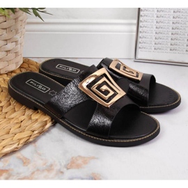 Pantuflas negras con adorno W Filippo negro 8