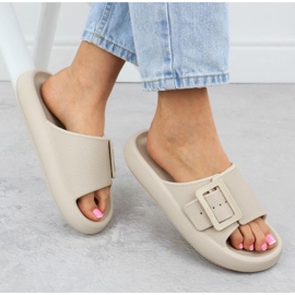 Zapatillas femeninas Big Star RR274A582 beige 5