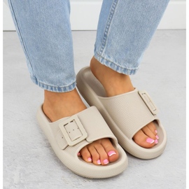 Zapatillas femeninas Big Star RR274A582 beige 6