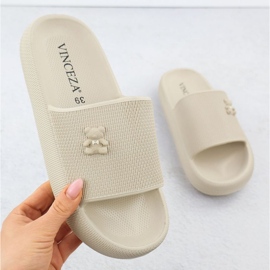 Vinceza 75210 Flops de espuma para mujeres beige 3