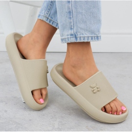 Vinceza 75210 Flops de espuma para mujeres beige 4