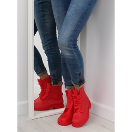 Botas cordones rojas chanclos D56P rojo 2