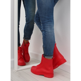 Botas cordones rojas chanclos D56P rojo 3