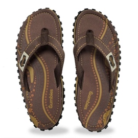 Gumbies Flip-flops de isleño japonés unisex aborigen gu-ffisl095 marrón 4
