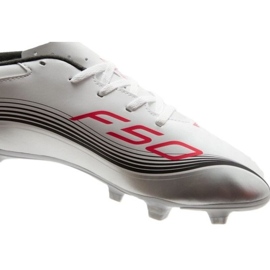 Adidas F50 Messi Club FG/MG JP7443 Zapatos de fútbol blanco 2