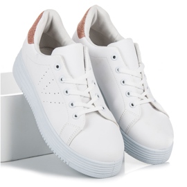 Vices zapatos en la plataforma blanco 3