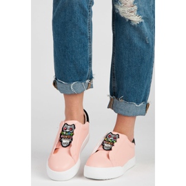 Vices Zapatillas slip-on con búhos rosa 1