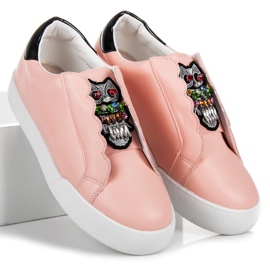 Vices Zapatillas slip-on con búhos rosado 3