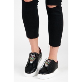 Vices Zapatillas Slip-on Con Búhos negro 1