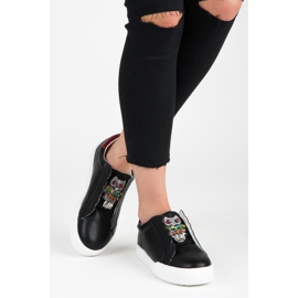 Vices Zapatillas Slip-on Con Búhos negro 2