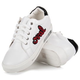 Vices Zapatillas Love con cordones blanco rojo 4