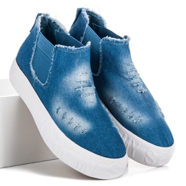 Seastar Slipons de mezclilla por encima del tobillo azul 2