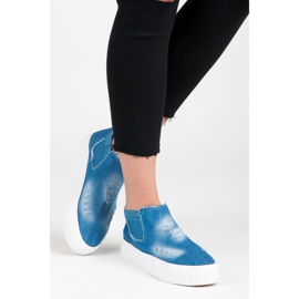 Seastar Slipons de mezclilla por encima del tobillo azul 1