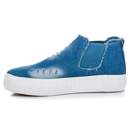 Seastar Slipons de mezclilla por encima del tobillo azul 4