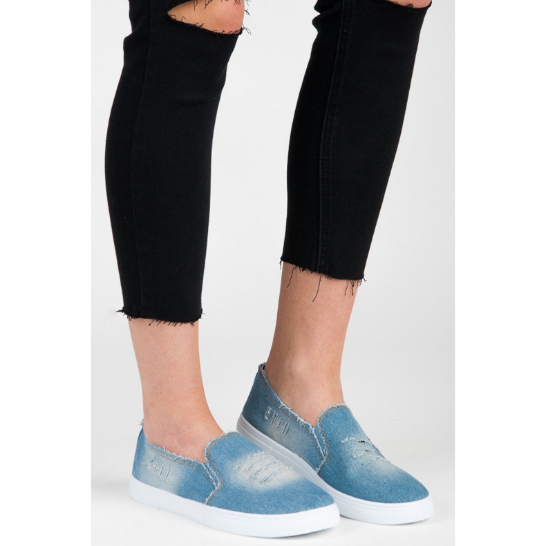 Bella Paris Pantuflas vaqueras azul 1 Bella Paris Pantuflas vaqueras azul 1