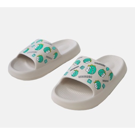 Chanclas grises para niños con impresión 2