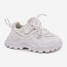Zapatillas deportivas de zapatillas para niños blancos 5