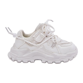 Zapatillas deportivas de zapatillas para niños blancos 6