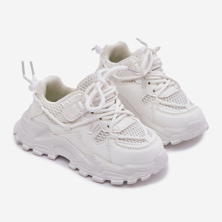 Zapatillas deportivas de zapatillas para niños blancos 1
