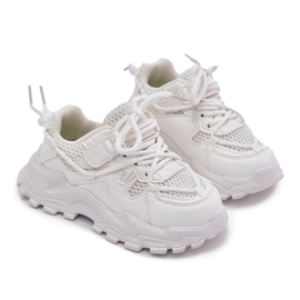 Zapatillas deportivas de zapatillas para niños blancos 7